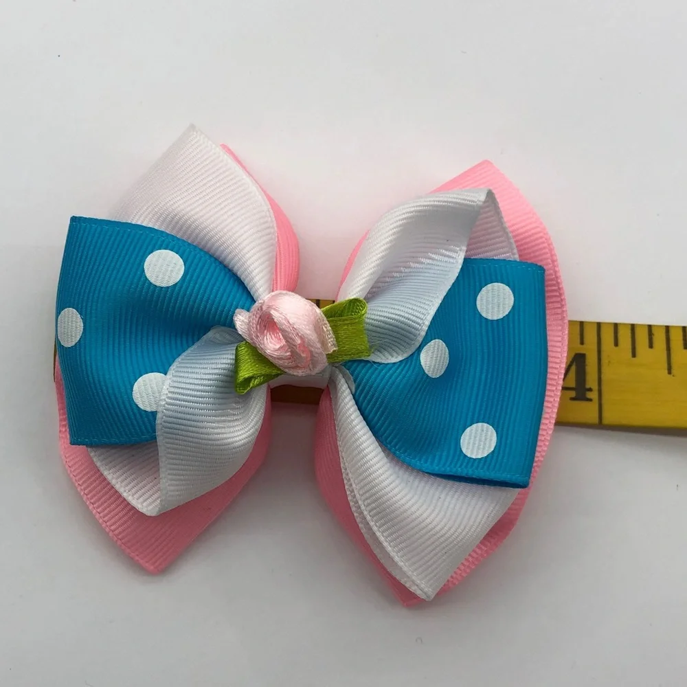Bows for hair (set of four) alligator clips
